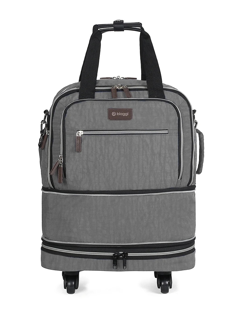 Biaggi Zipsak Boost Expandable Underseat Carry-On Spinner Gray - Used Once
